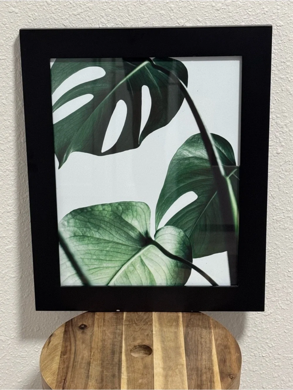 Threshold Black Gallery Frame 11x14 & Custom Giclee Botanical Monstera Leaf Art